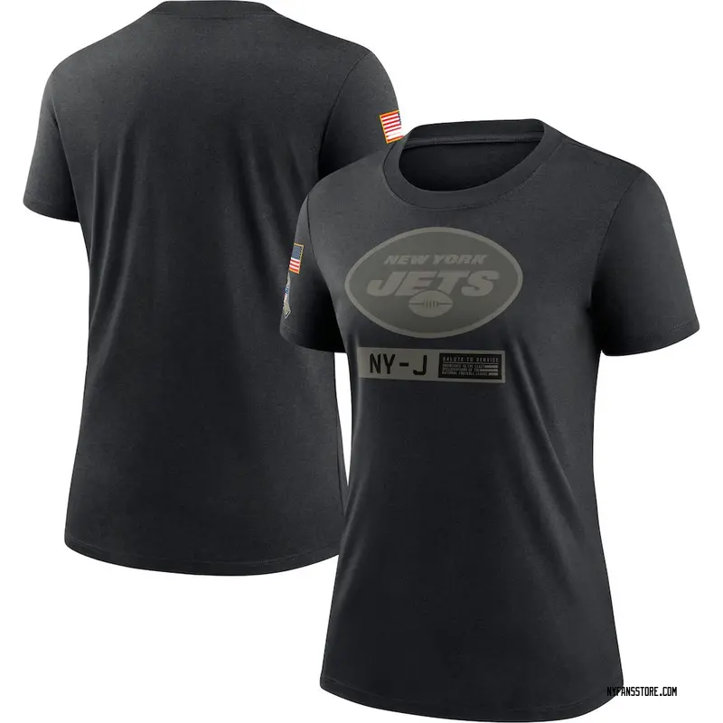 Women's Black New York Jets 2020 Salute To Service Performance T-Shirt